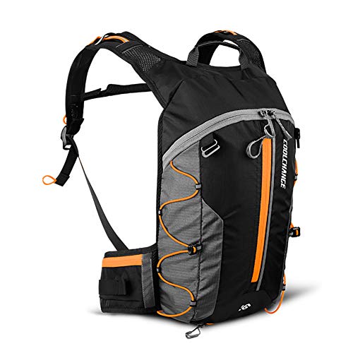 LOCALLION Zaino per Ciclismo MTB Zainetto da Bici Zaini per Bicicletta 10L Pieghevole Impermeabile Idratazione Ultraleggero Porta Sacca Acqua