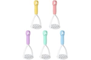 DPWOUM Manueller Silikon-Kartoffelstampfer, Kochutensilien-Stampfer, Mini-Kartoffelstampfer für antihaftbeschichtetes Kochgeschirr, Kartoffelstampfer und Presse, 1 Stück