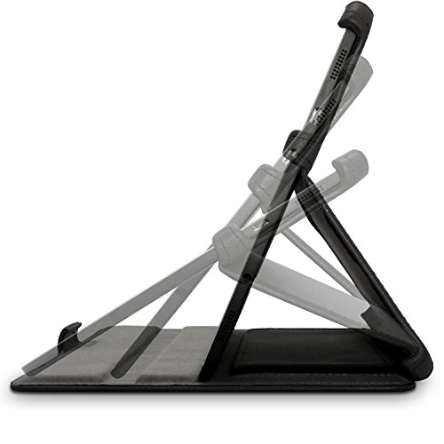 igadgitz Schwarz PU Ledertasche Hülle Cover für Samsung Galaxy Tab S2 9.7“ SM-T810 mit Multi-Winkel Betrachtungs + Auto Sleep/Wake + Handschlaufe + Displayschutzfolie - 4