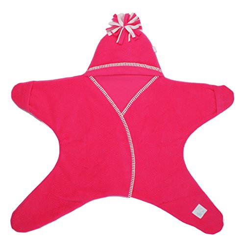 Tuppence and Crumble Star Baby Wrap Bright Pink Size Medium