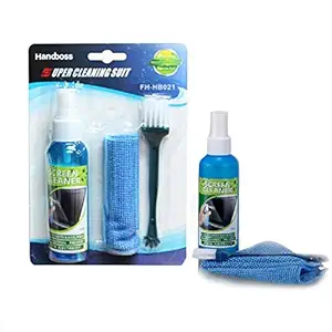 Protokart 3 in 1 Screen Cleaning Set for PC, Laptops, Monitors, Mobiles, LCD, LED, TV/Professional Quality/Prevents Static Electricity