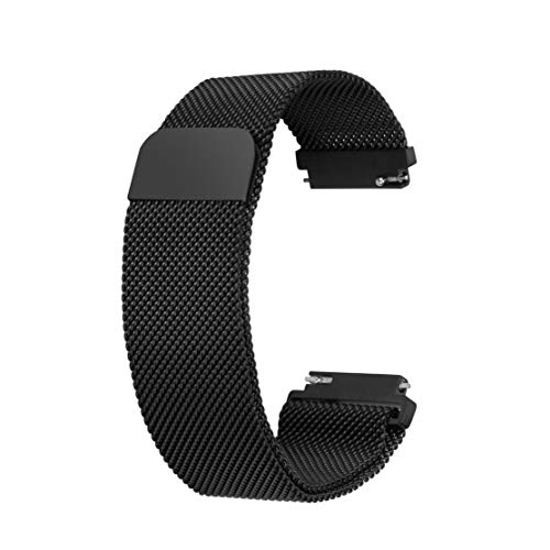 Preisvergleich Produktbild VAPIAO [Milanaise Milanese 20mm Uhrenarmband Smartwatch [Edelstahl Armband] mit [Magnet Verschluss] in Schwarz