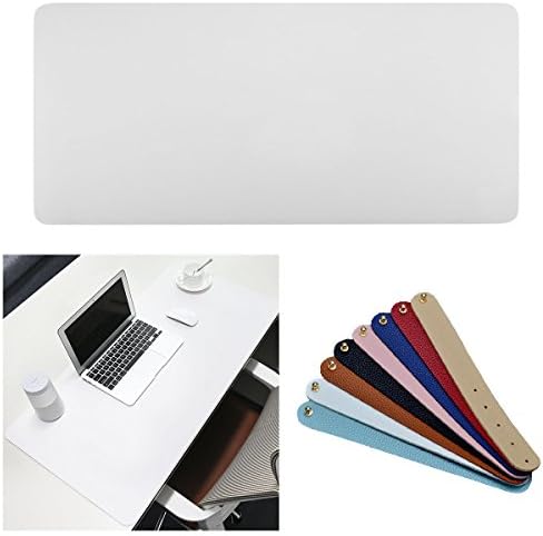 Mouse pad Oversized PU Leather Mouse Pad 35.4x15.7x0.07 inch,Xingzhao Multifunctional Large Office Writing Desk Computer leather Mat Mousepad,Best for Game / Office / Home Use(white)