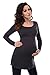 2in1 Maternity & Nursing Scoop Neck Top Tunic Breastfeeding Pregnancy 7021 Variety of Colours (12, Graphite)