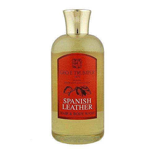Geo F Trumper Spanish Leather Grooming Set Including Shaving Cream Tube, Deodorant Stick 75ml and Hair & Body Wash 200ml - Image 5