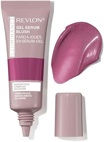 Revlon Illuminance Gel Serum Blush, Guance Visibilmente Rimpolpate, Finish Luminoso e Idratante per tutto il giorno, 140 Brilliant Berry, 11ml