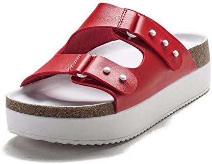 YMFIE New summer ladies' sandals fashionable and slippery slippers,38,Gules