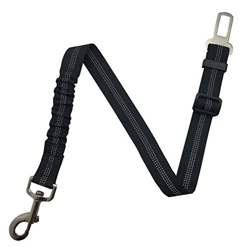 Preisvergleich Produktbild Yangber Hunde Sicherheitsgurt fürs Auto, Gürtel Verstellbar Hundegeschirr Sicherheit mit Elastic Nylon Bungee Puffer für Schock Dämpfung, für Hunde Urlaubsreisen im Fahrzeug (Grau)