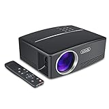 Proyectores, TOQIBO Proyector Portátil 1800 lúmenes LED Mini Proyector Home Cinema Portátil Multimedia Cine en Casa con USB SD HDMI VGA para Video Game Movie de Cine