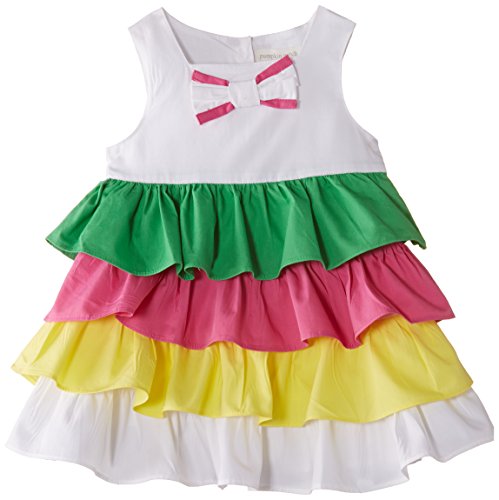 Pumpkin Patch Baby-Girls W/S Tiered Dress, White, 6-9 Months (Manufacturer Size:6-12 Months)
