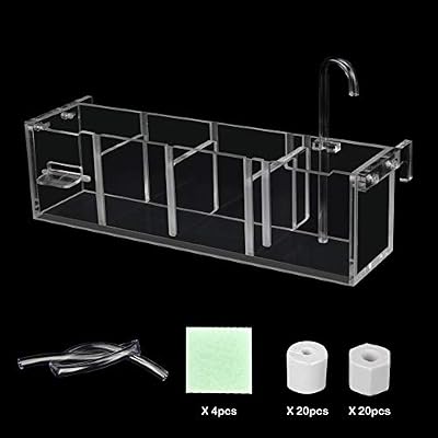 SENZEAL Aquarium Acrylique Réservoir de Poissons Boîte à Filtres Externe Eau Propre Augmentation de la Transparence de L'oxygène - 4 Grilles
