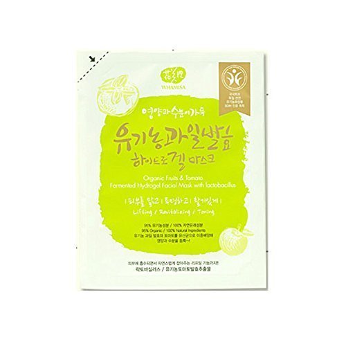 Preisvergleich Produktbild Whamisa Bio-Obst und Tomate Fermentiert Hydrogels Sheet Maske mit Lactobacillus
