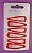6 Red Plain Hair Slides IN4588