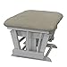 White Glider Rocking Nursing Maternity Breastfeeding Chair With Footstool (Beige Fabric)