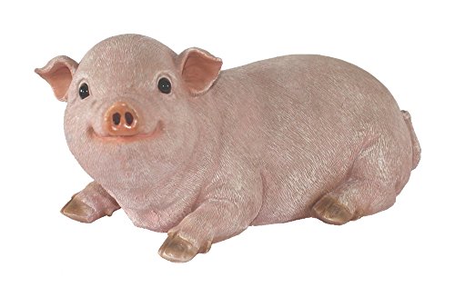 Preisvergleich Produktbild Deko Figur Schwein Liegend 28cm