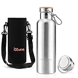 [BPA-freies Material]: Billigere Thermosflaschen aus rostfreiem Edelstahl geben Chemikalien ab und verändern so den Geschmack der Getränke, die Sie einfüllen. Unsere Thermosflasche aus rostfreiem Edelstahl ist hergestellt aus Premium BPA-freiem rostfreiem Edelstahl und enthält auch keine Phthalate, Blei oder andere toxischen Materialien, für die sicherste Wasserflasche, die keine Chemikalien an Ihre Getränke abgibt. KLICKEN SIE den 