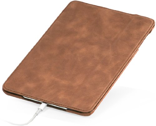 StilGut Couverture Case, Tasche aus feinstem Leder für das Apple iPad mini unterstützt Smart-Cover Funktion, Cognac Vintage - 4