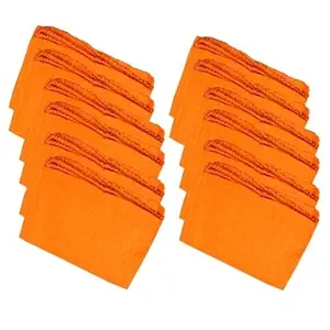 Autokaar Big Size Yellow Duster Cleaning Cloth for Multipurpose Cleaning, Size 60 cm x 67 cm (Pack of 12)