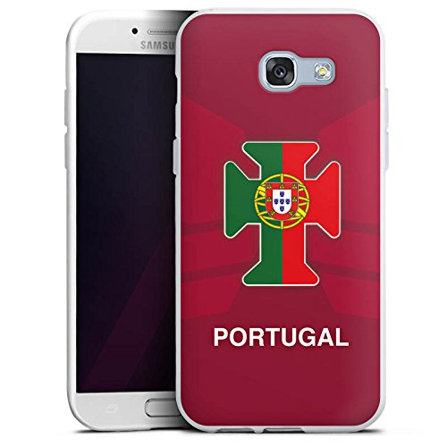 Samsung Galaxy A5 2017 Hülle Silikon Case Schutz Cover Portugal EM Trikot Fußball Europameisterschaft