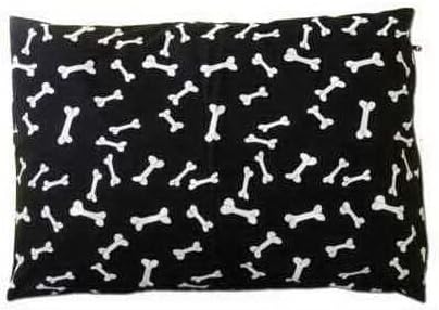E4Emporium PET Dog Bed Cushion & Washable Cushion Cover Only (Large, Black)