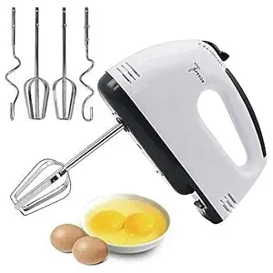 Shopogenix 260watt Electric Egg Beater Hand Mixer Stainless Steel Hooks Set 7-Speed(EGG BEATER ,HAND MIXER) (egg beater)