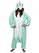 Produktbild Mescara Einhorn Kostüm Pyjama Jumpsuit Cosplay Schalfanzug Festliche Anzug Flanell Tierkostüm Kartonkostüm Tierschalfanzug (L/EU38, Hellgrün)
