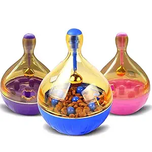 Tikora International Tumbler Treat Ball | Pet Toy | Dog Food Toy | Pet Dog Food Feeder | Play Toy for Dog Feeding (Color May Vary)