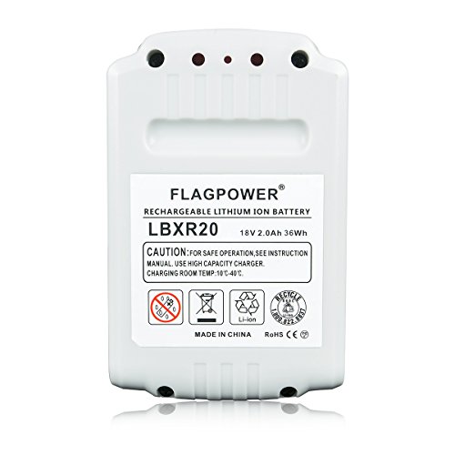 FLAGPOWER 18V 2000mAh Werkzeug Akku für BLACK & DECKER LBXR20 BL2018-XJ GKC1825L GTC1850L20 STC1820 Li-ion Batterie 2.0Ah Accu (2 Stück) - 5