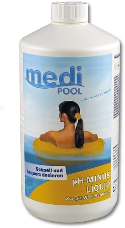 PH Minus Liquid Fluid 1 l of mediPOOL PH-Value Reducer