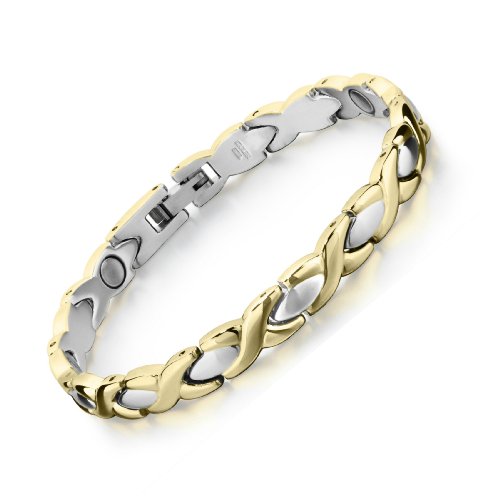 Magnohealth Magnetic Bracelet Stainless Steel with Gift Pouch - HIGH Power Magnets Three Length Options: 20.5cm