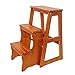 Produktbild 3 Schritte Stufenhocker In Holz Klappbare tragbare Leiter Leiter Hocker Klassischer Leiter Hocker Stehleiter minimalistisch Stabil hohe Stühle Blumenständer Schreibtischregale (Size : Normal)