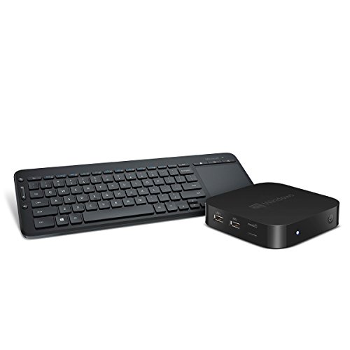 TrekStor MiniPC W2 Bundle mit Microsoft Keyboard, Desktop-PC (Intel Atom Z3735F, 2GB RAM, 32GB HDD, Intel HD Graphics, Windows 10, schwarz).