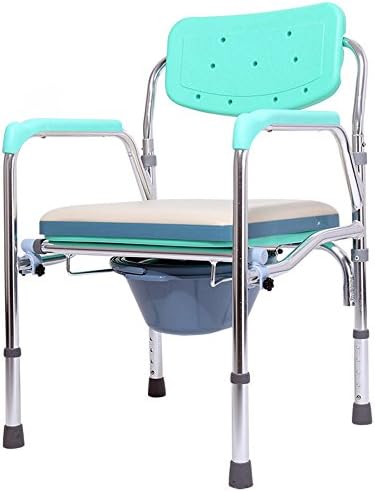 ZZHF Commode Pregnant Women Take Toilet Chair Adjustable Height Folding Chair Aluminum Toilet 53 * 13 * 70cm Walking Sticks