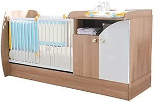 Boutchou Lit Combi 60x1 Blanc Navarra Yanis Noyer 96x195x76 Cm Amazon Fr Cuisine Et Maison