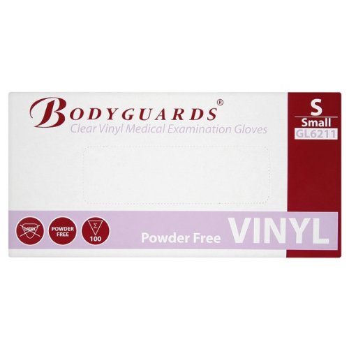 Preisvergleich Produktbild Bodyguards Clear Vinyl Medizinische Untersuchungshandschuhe Small 1 x 100s
