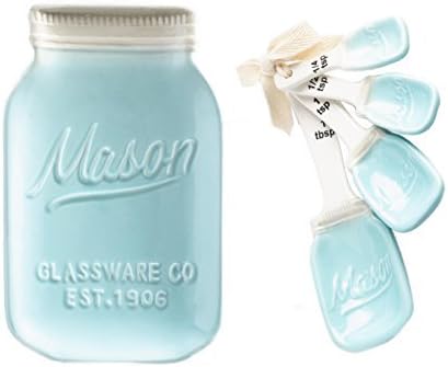 Mason Jar Measuring Spoons and Spoon Rest - Blue by World Market
