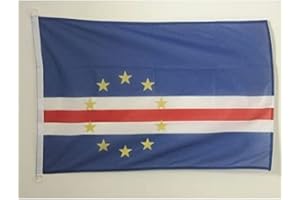 AZ FLAG Bandera Nautica de Cabo Verde 45x30 cm - Pabellón de Conveniencia Caboverdianona 30 x 45 Cm, Bandera de Barco con anillas
