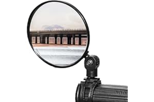 Ezweiji Specchietto Retrovisore Per Bicicletta, Specchietto Per Bicicletta Girevole E Pieghevole A 360° - 1 Pezzi Per Tutti I Tipi Di Biciclette