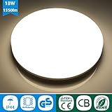 Leistung: 18W - Lichtstrom: ca. 1550 Lumens - 100W Ersatz - Lichtausbeute: mehr als 85Lm/W - Größe: φ22CM - Schutzart: IP44 - Lichtfarbe: Neutralweiß(4000-4500K) - Betriebsspannung: 100-240V - Zertifikat: CE\CB\ROHS\GS - Lebensdauer: mehr als 30000 Stunden - Garantie: Zwei Jahre