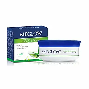 Meglow Cold Cream Pack of 4 (125g Each) for All Skin Type with SPF-15|| Non-Sticky|| Natural Aloe Vera and Cucumber Extract for Nourishment and Moisturizing Skin