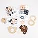 Produktbild Mamimami Home DIY Baby Teether Spielzeug Krankenpflege Halskette Silikon Armband Sechskant Perlen Beissring Hölzern Schnuller-Clips