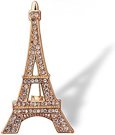 Fashion Eiffel Tower brooch inlaid crystal stone For Women For girls