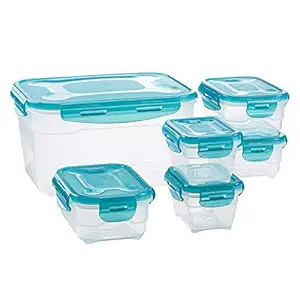 AmazonBasics 6pc Airtight Food Storage Set,Multicolour