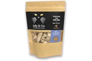 SALLY & CIE Croquette Barf - Filet de Lieu Noir en tranches Lyophilisée pour Chat