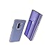 Produktbild ukcoco Gehäuse des Telefon-Luxus Smart Sleep Wake up Schutzhülle des Handy Abdeckung von Vibration des Unterstützung der Fuß des Spiegel für Samsung Galaxy S9 Plus (violett)