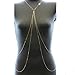 Fashion Golden Harness Women Bikini Gold Link Beach Crossover Belly Body Chain Jewelry