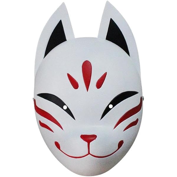 Maschera Kabuki a mezza faccia per cosplay di animali per la