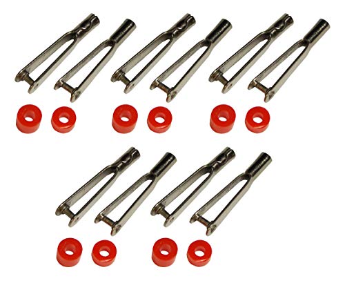 Preisvergleich Produktbild Arkai Metall Gabelköpfe 10 Stück für M2 Anlenkstangen