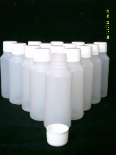 100 ml x 25 empty plastic bottles + screw top lids Ideal medicine / craft / cosmetics / travel