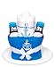 Produktbild Babygeschenk WINDELTORTE Junge "Mini Sailor " türkis Lätzchen mit Anker Print + 1x Babysocken+ Grußkarte